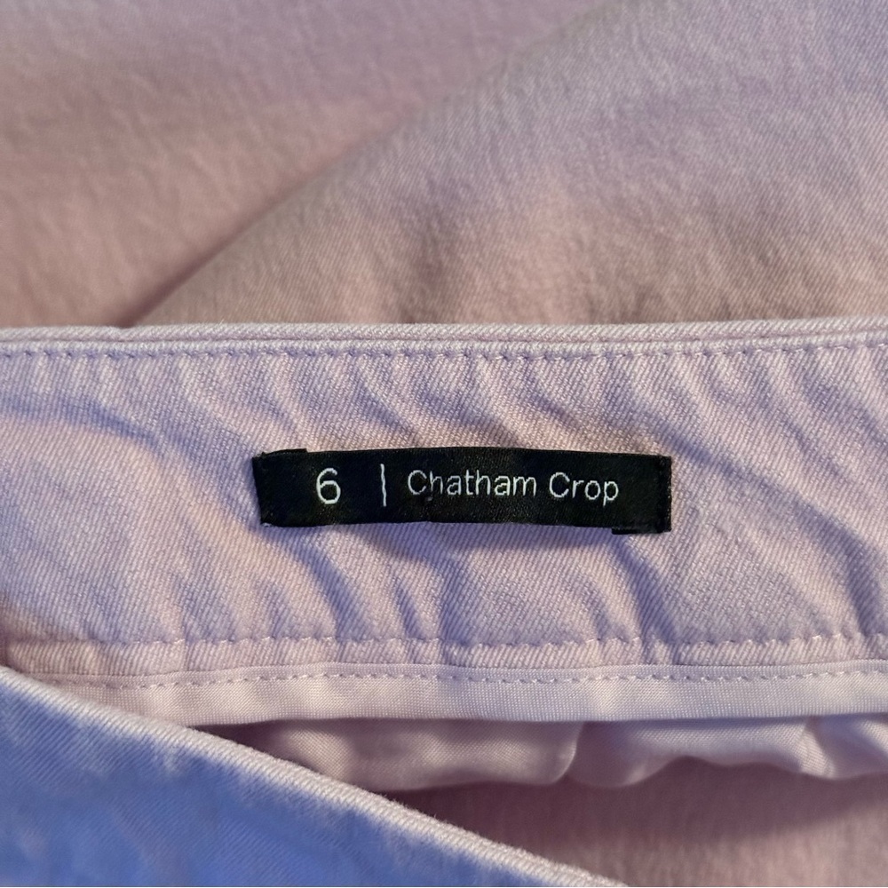 Talbots Womens Size 6 Chatham Crop Scalloped Tulip Hem Lilac Purple Careerwear - Picture 7 of 12